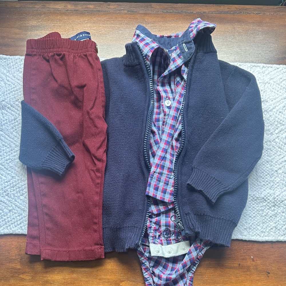 Any and Evan baby boy three piece set